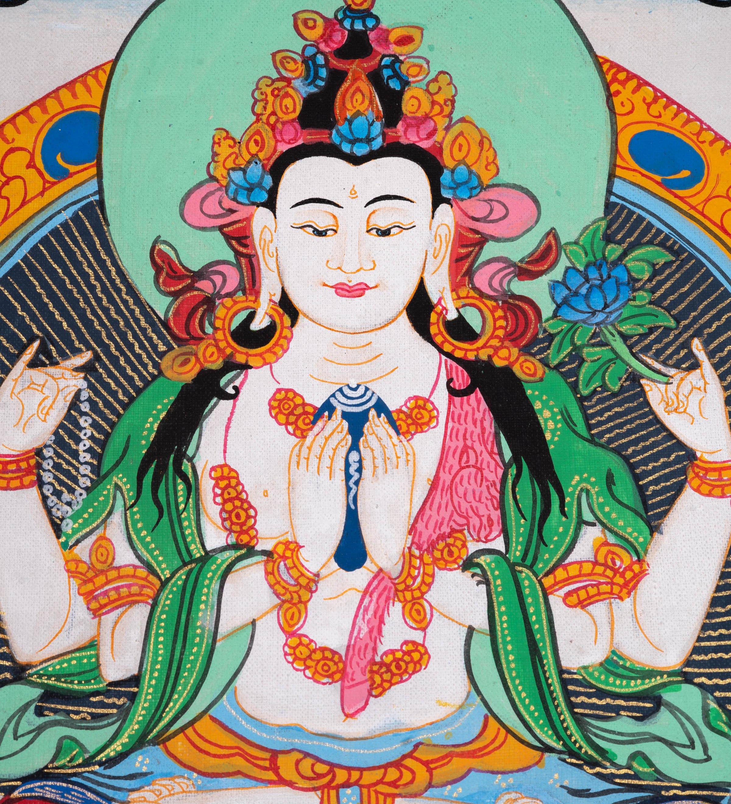 Kuan Yin thangka art - Himalayas Shop