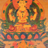 Chenrezig canvas tibetan art - Himalayas Shop