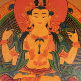 Chenrezig canvas tibetan art - Himalayas Shop
