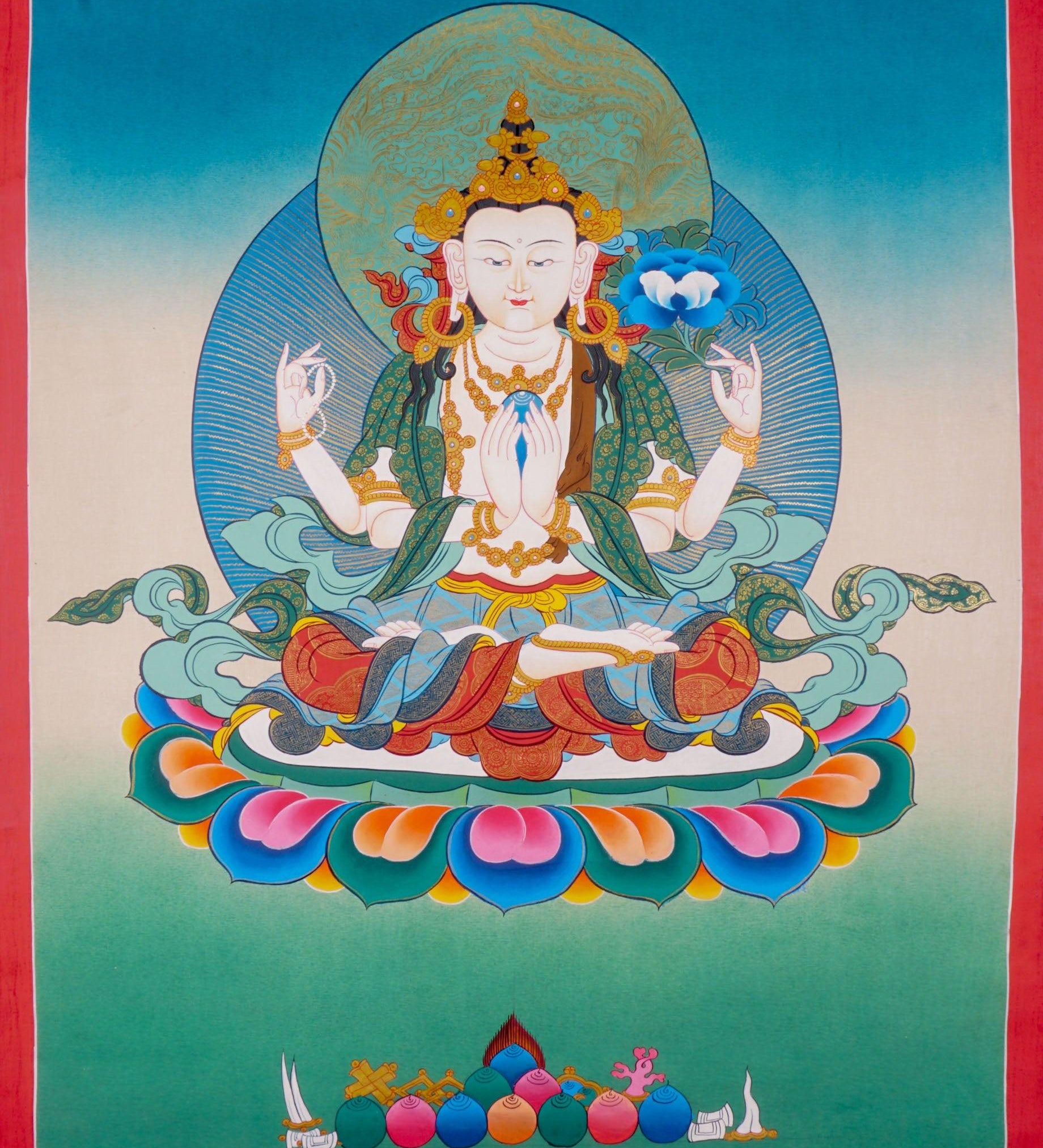 Chengresi Thangka Painting