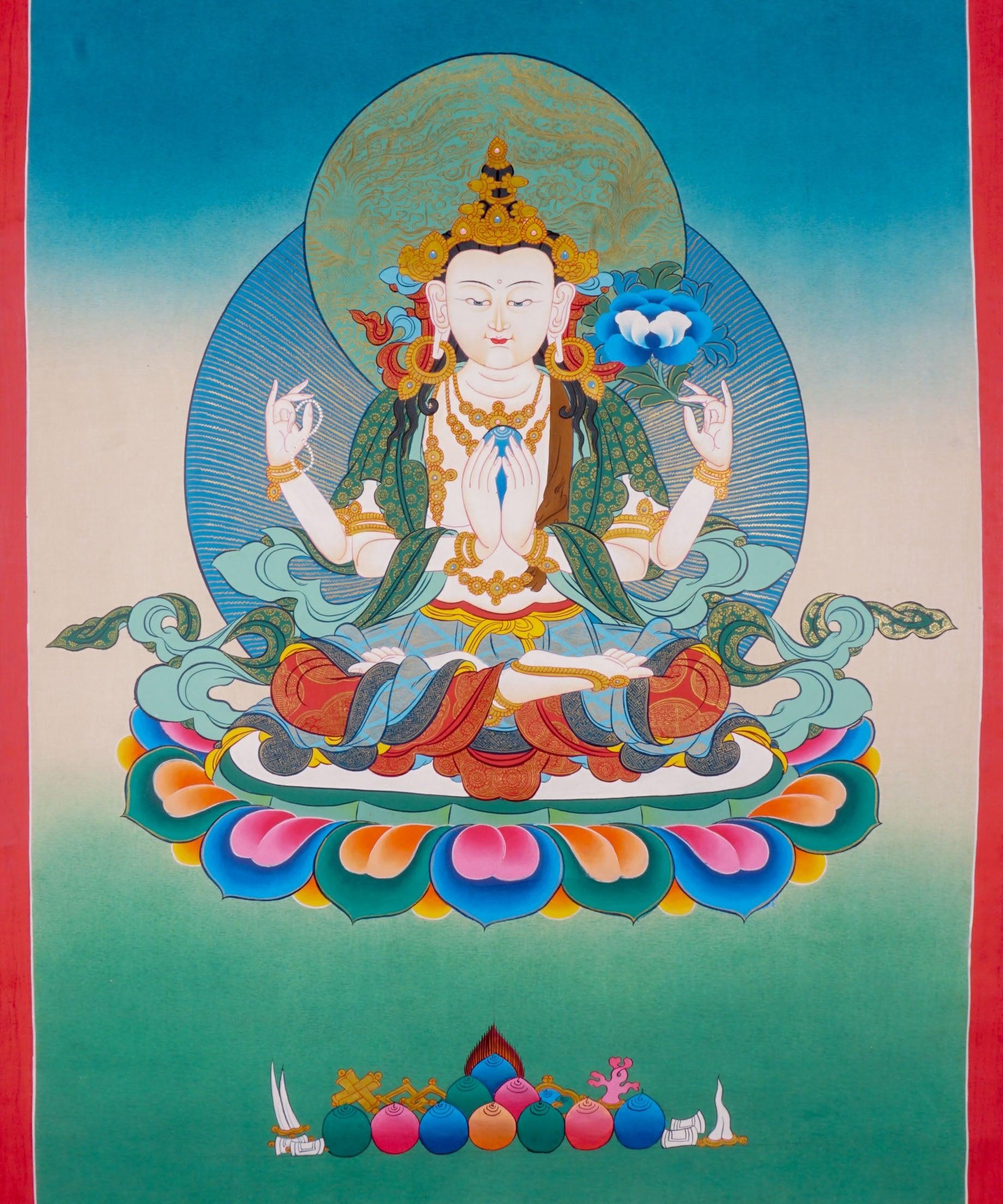 Chengresi Thangka Painting