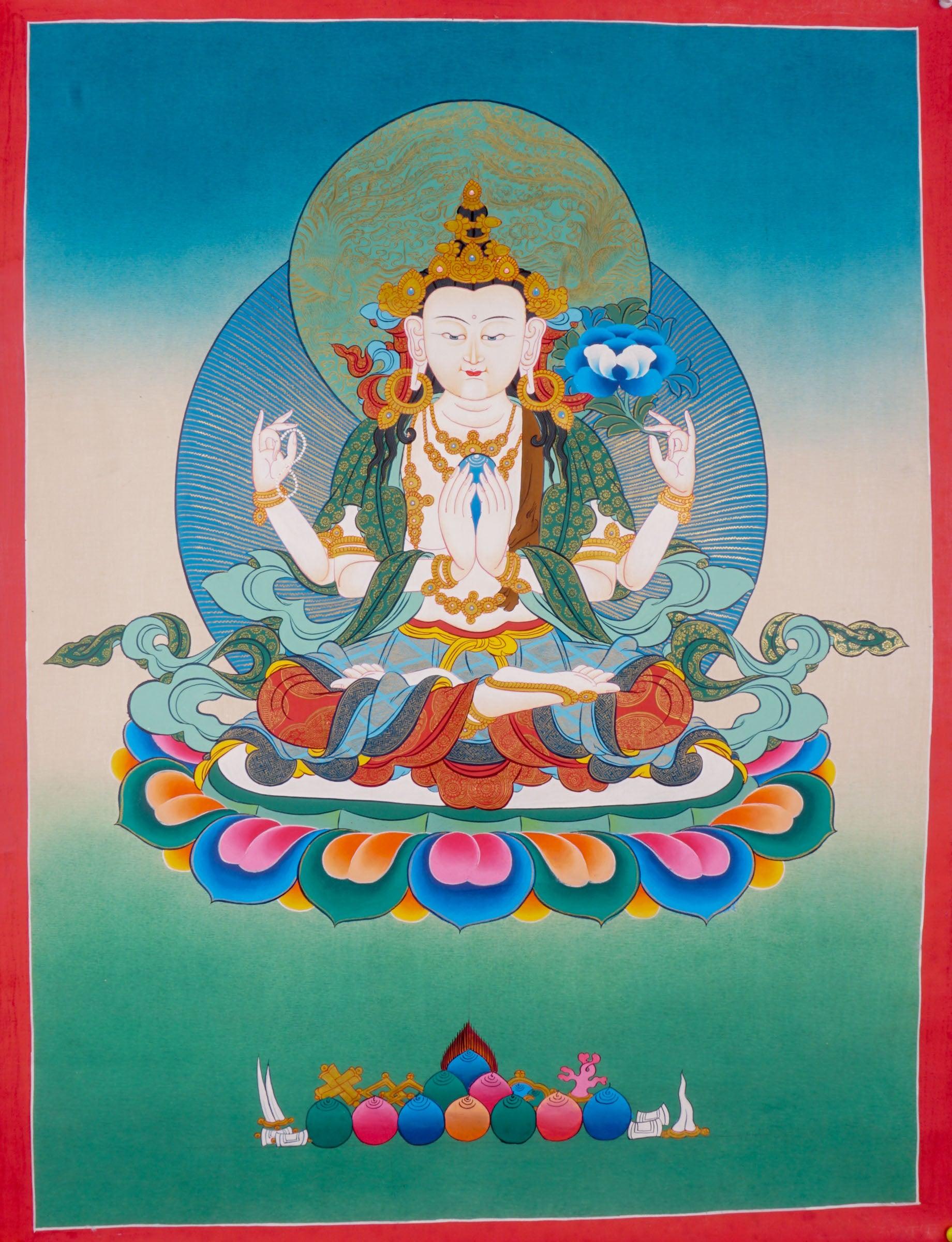 Chengresi Thangka Painting