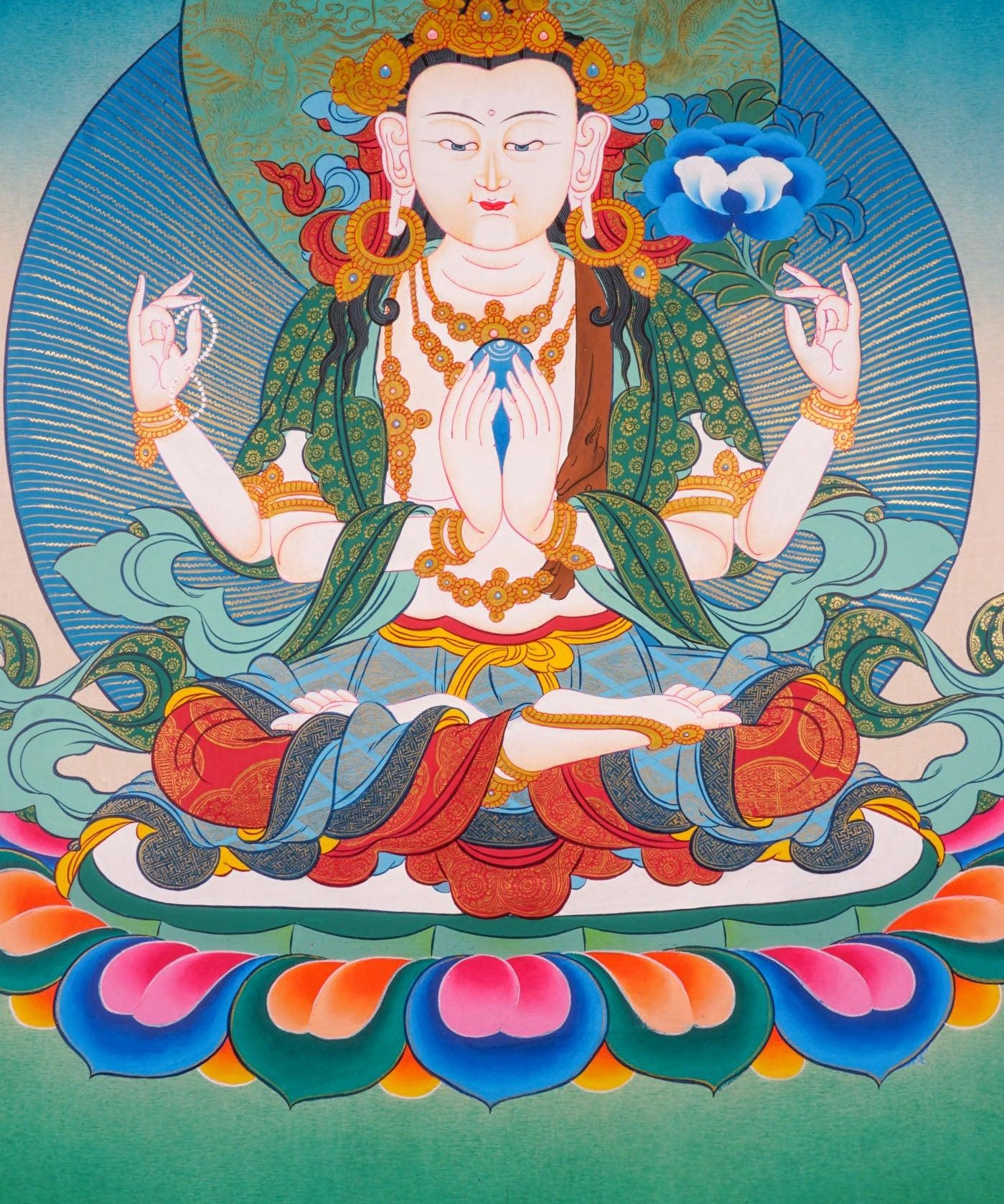 Chengresi Thangka Painting
