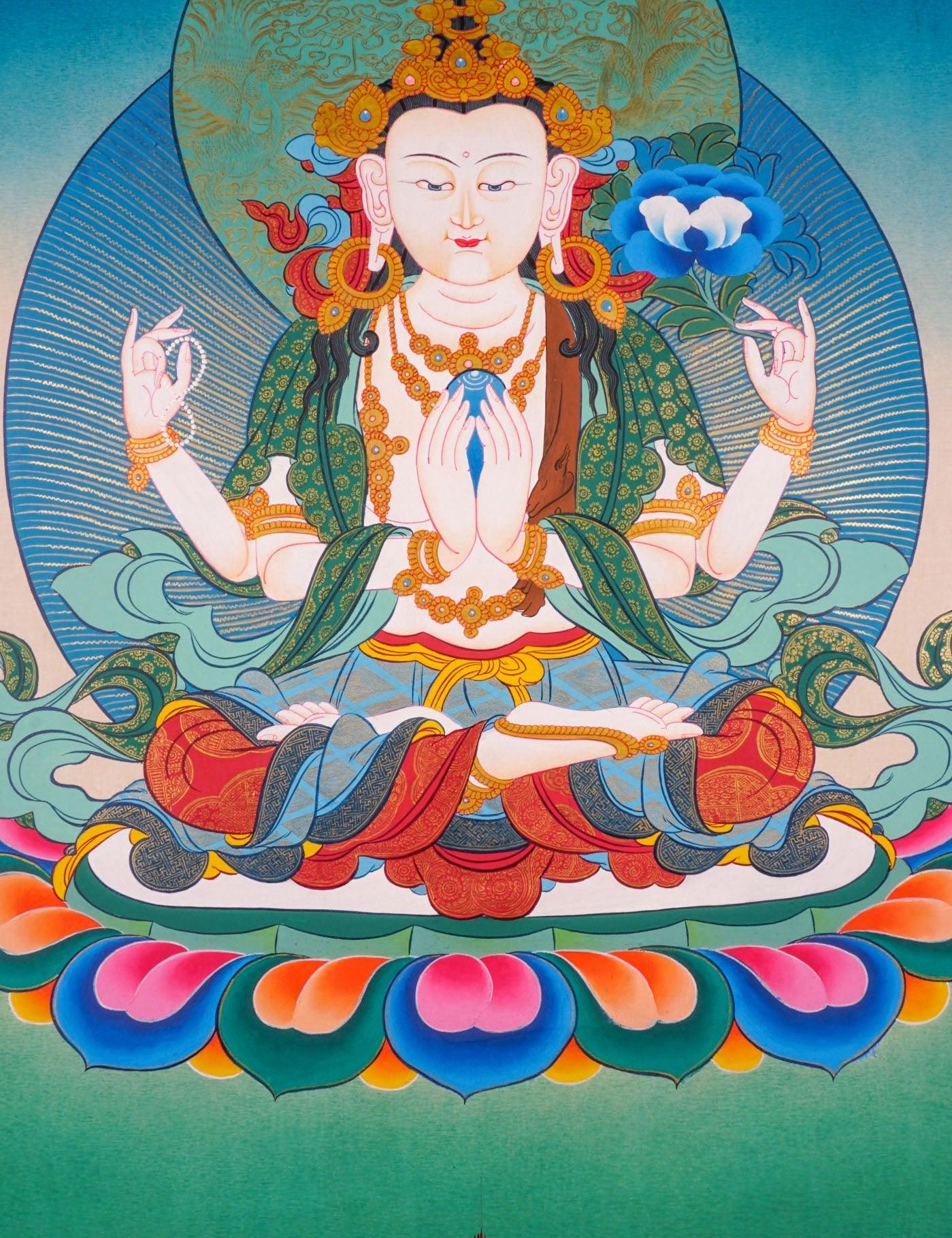 Chengresi Thangka Painting