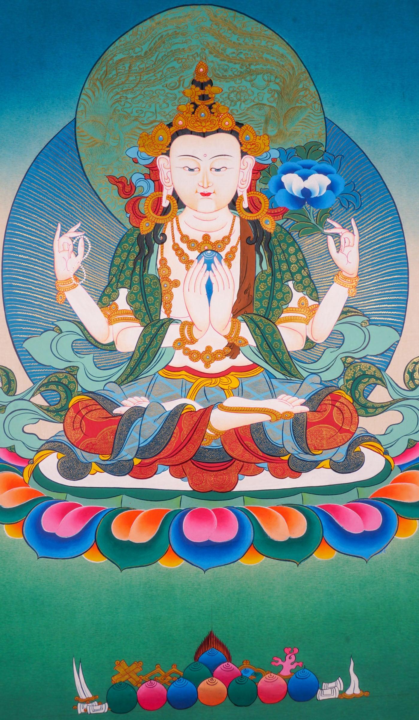 Chengresi Thangka Painting