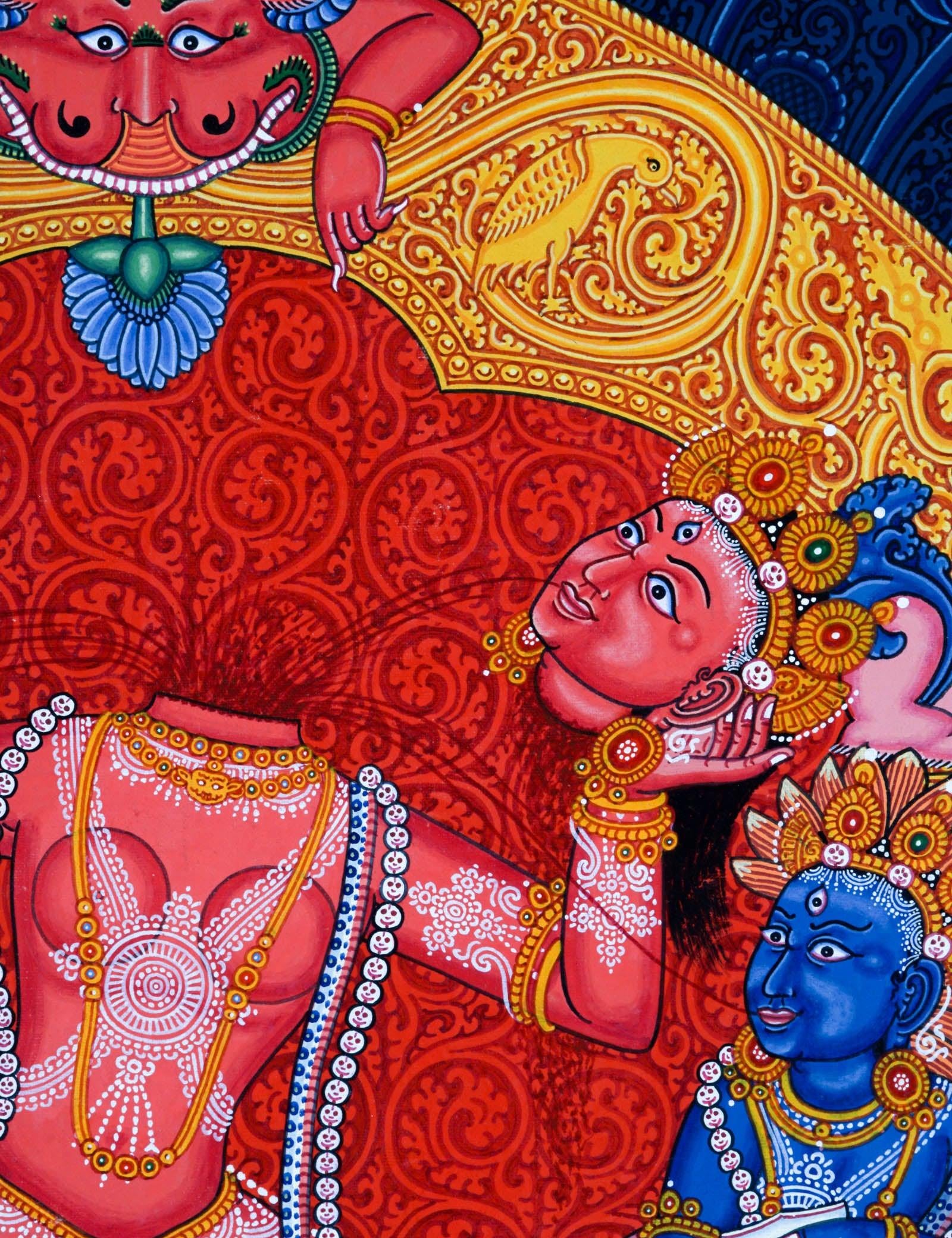 Buddha Life Thangka Painting - Best handpainted thangka painting - HimalayasShop