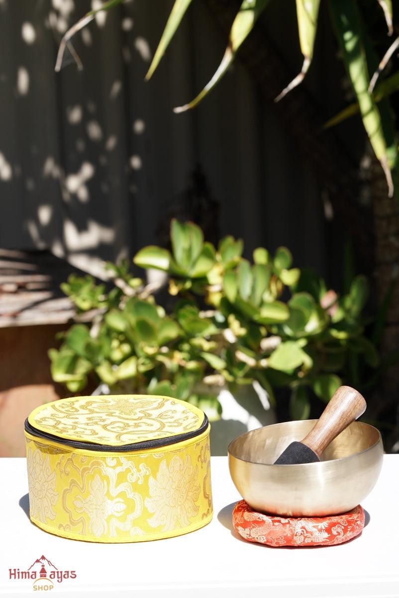 Singing Bowl set best deal includes singing bowl storage silk box, ring cushion, wooden striker & suede striker