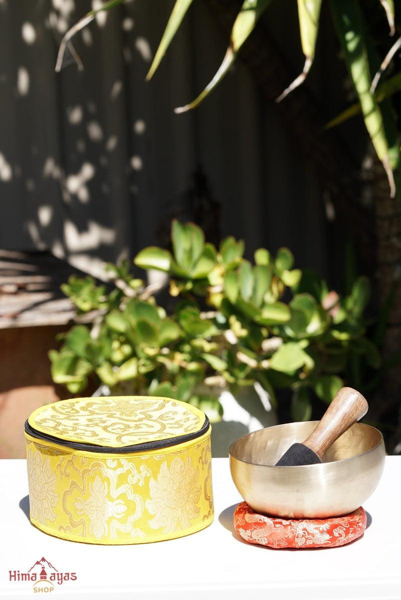 Singing Bowl set best deal includes singing bowl storage silk box, ring cushion, wooden striker & suede striker