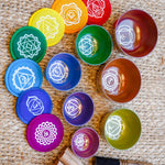 7 Colourful Singing Bowl Chakra Set - Himalayas Shop