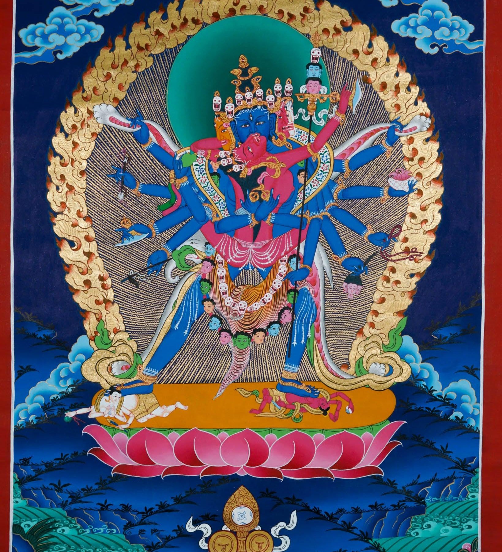 Chakrashamabhara Thangka Painting - Best handpainted thangka painting - HimalayasShop