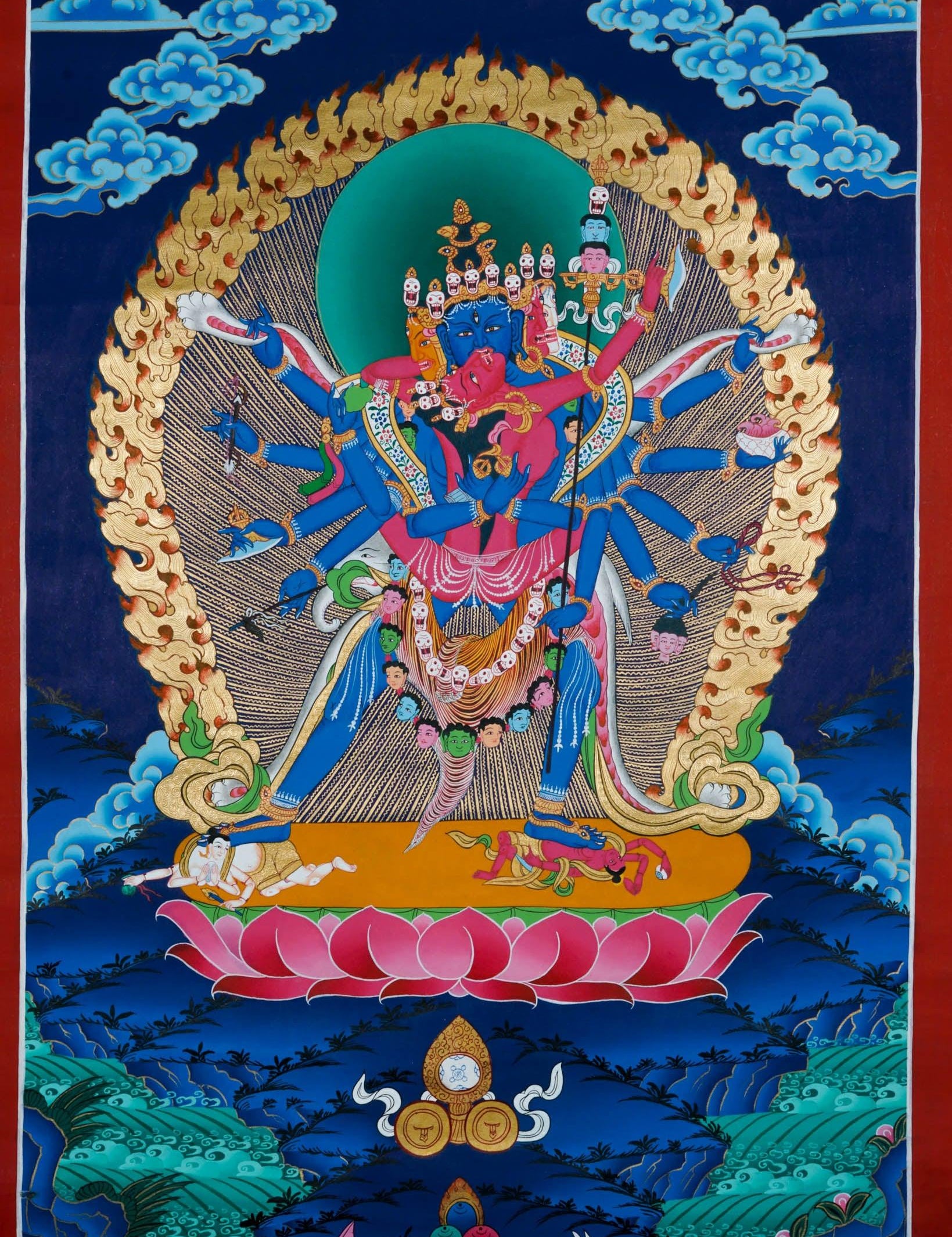 Chakrashamabhara Thangka Painting - Best handpainted thangka painting - HimalayasShop