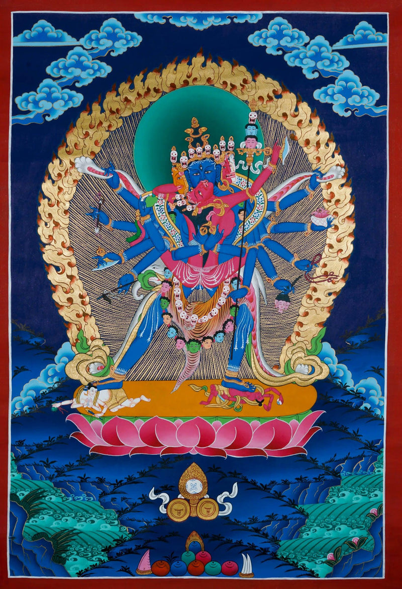 Chakrashamabhara Thangka Painting - Best handpainted thangka painting - HimalayasShop