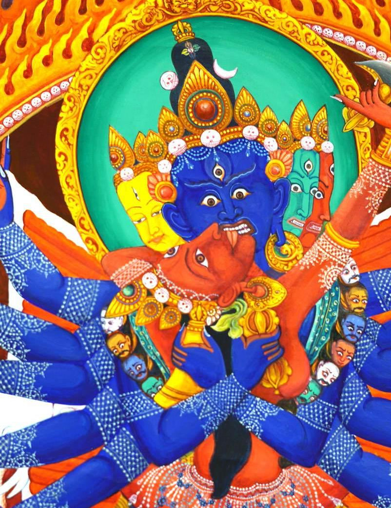Chakrasambhara Newari Thangka Painting