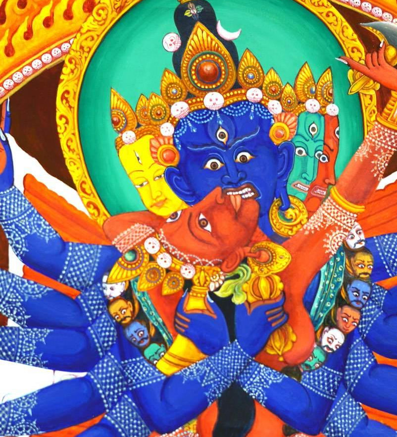 Chakrasambhara Newari Thangka Painting
