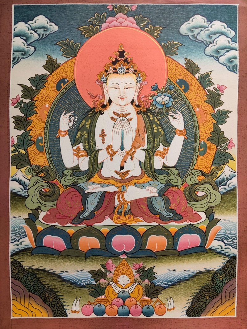 High quality Chengresi Thangka