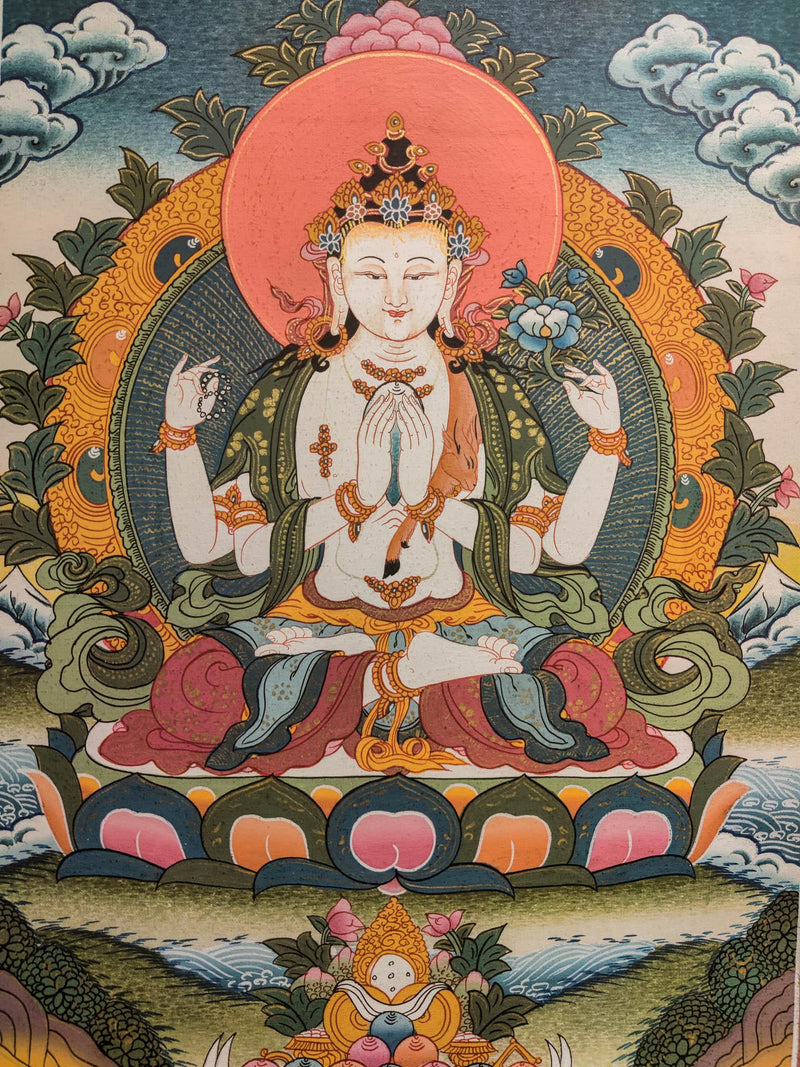 High quality Chengresi Thangka