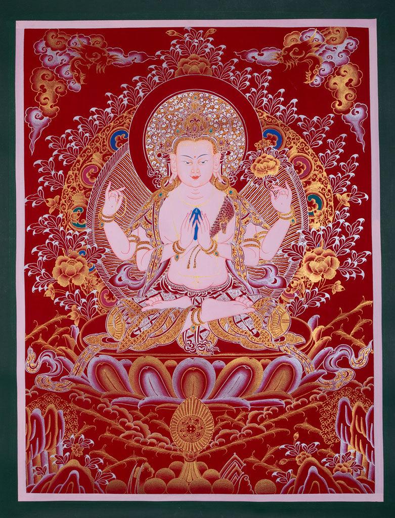 Chenrezig Buddha painting - Himalayas Shop