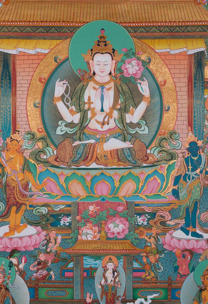 Chenrezig Compassion Bodhisattva art - Himalayas Shop