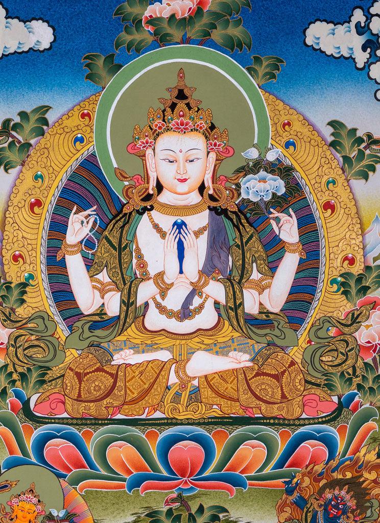 Chenrezig Bodhisattva art - Himalayas Shop