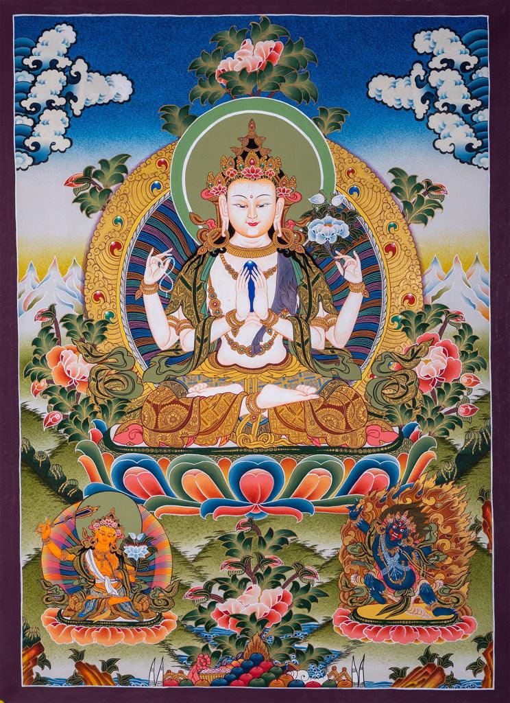 Chenrezig Bodhisattva art - Himalayas Shop