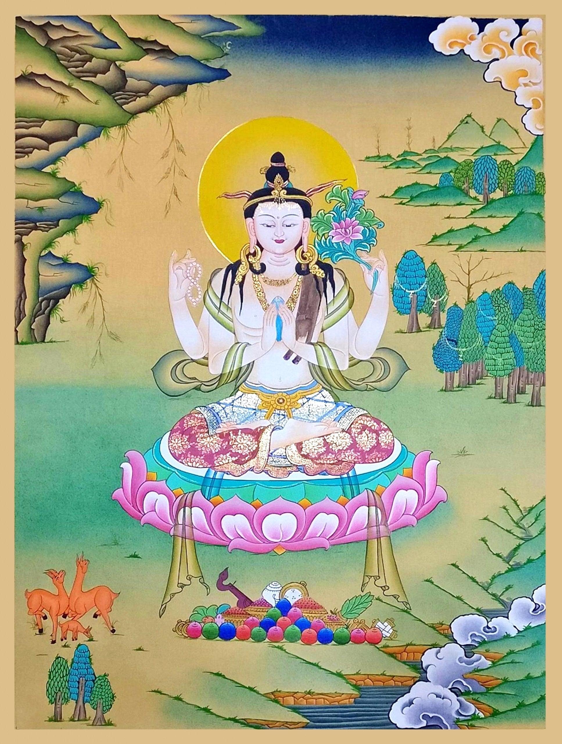 Chenrezig unique Tibetan art