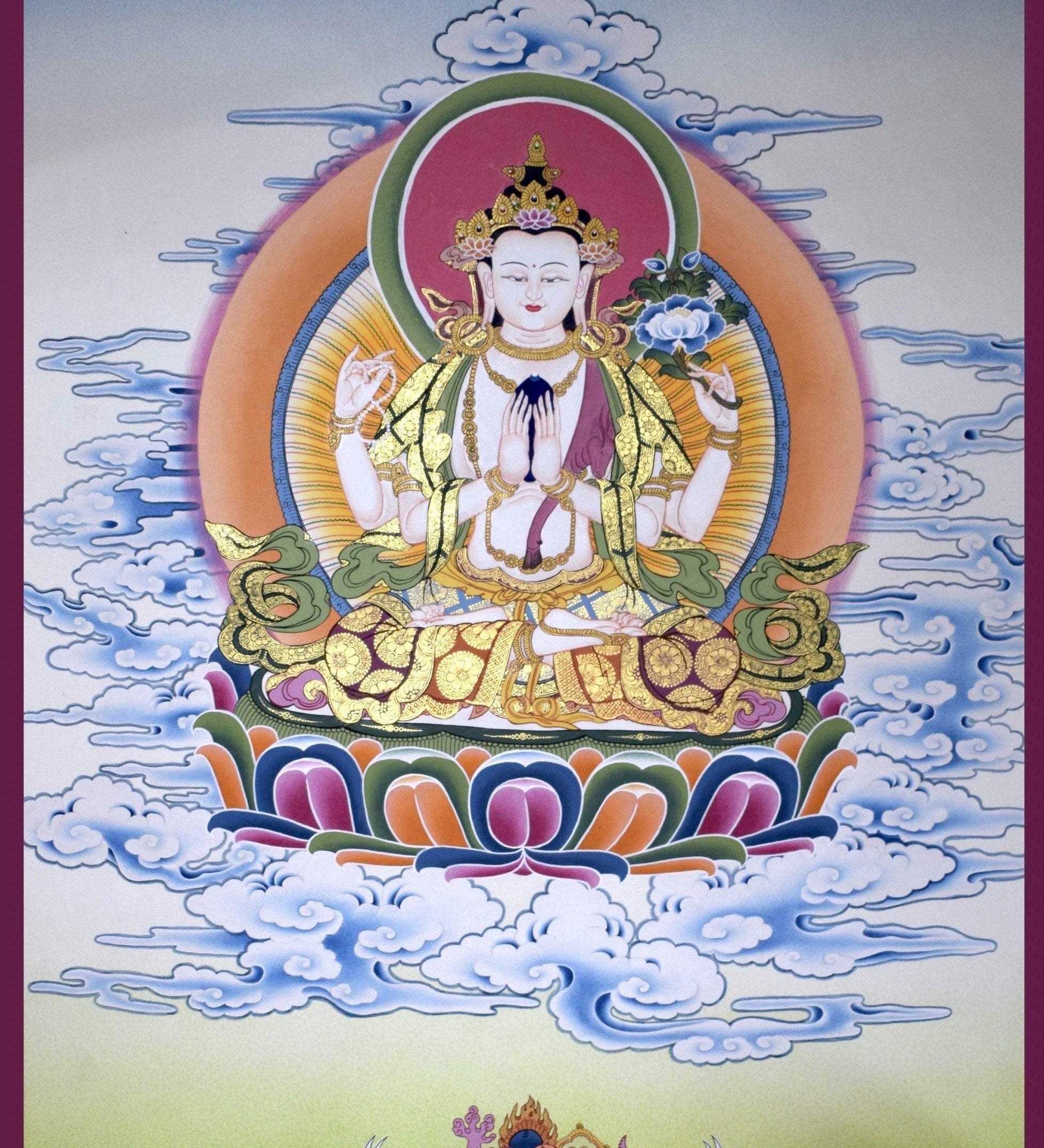 Chenrezig High Quality painting - Himalayas Shop