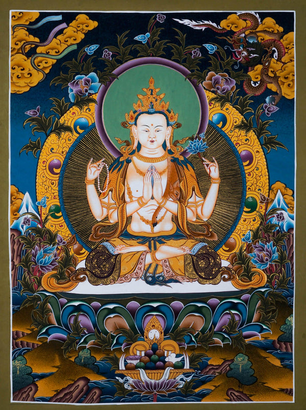 Chengresi thangka painting - HimalayasShop