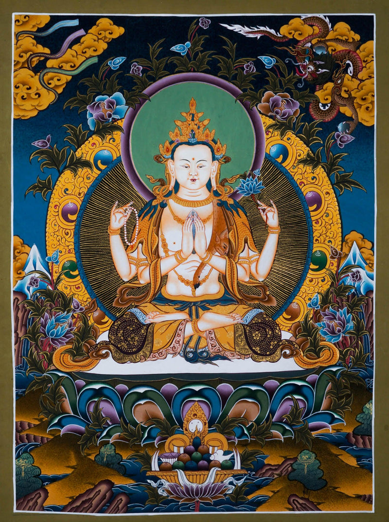 Chengresi thangka painting - HimalayasShop