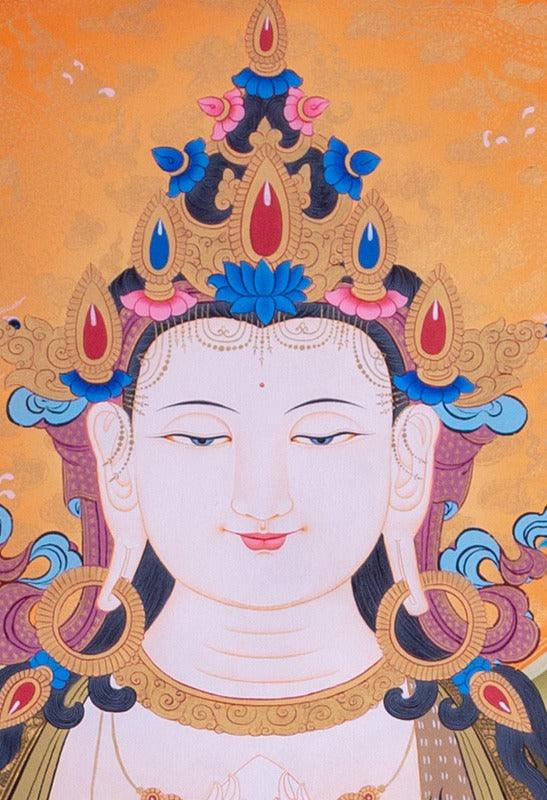 Chenrezig Thangka painting from Nepal on online at best price.
