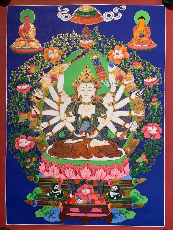 Beautiful Cundi thangka painting - Himalayas Shop
