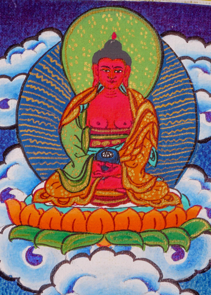 Cundi Thangka painting on tibetan style cotton canvas