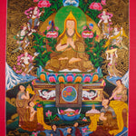 Chungapa Thangka painting on cotton canvas for wall hanging . This is a master piece art of Chungapa.