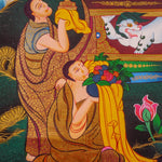 Chungapa Thangka painting on cotton canvas for wall hanging . This is a master piece art of Chungapa and his followers offering.