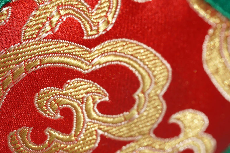 Green and Red Cushion for singing bowl