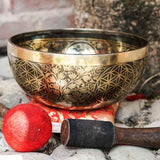Chengresi Singing Bowl for meditation and healing. Large size Singing Bowl for Altar space.