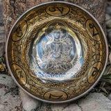 Chengresi Singing Bowl for meditation and healing. Large size Singing Bowl for Altar space.