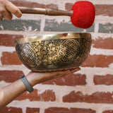 Chengresi Singing Bowl for meditation and healing. Large size Singing Bowl for Altar space.