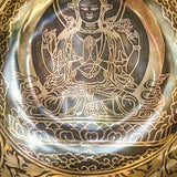 Chengresi Singing Bowl for meditation and healing. Large size Singing Bowl for Altar space.