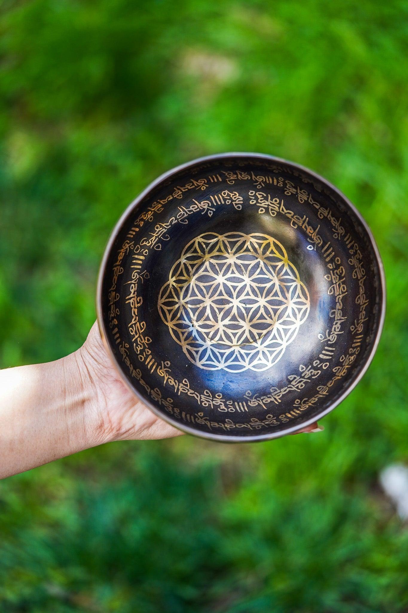 Flower of Life Singing Bowl - HimalayasShop