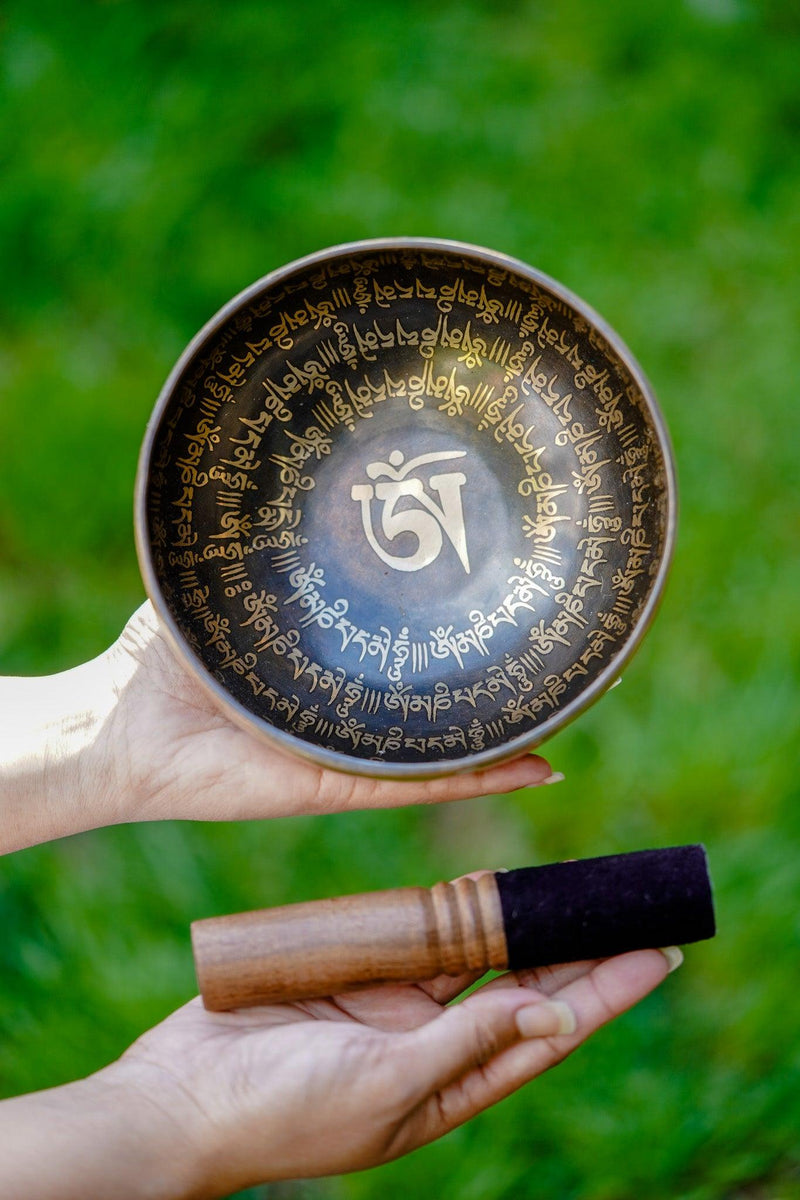 OM Mantra Singing Bowl - HimalayasShop