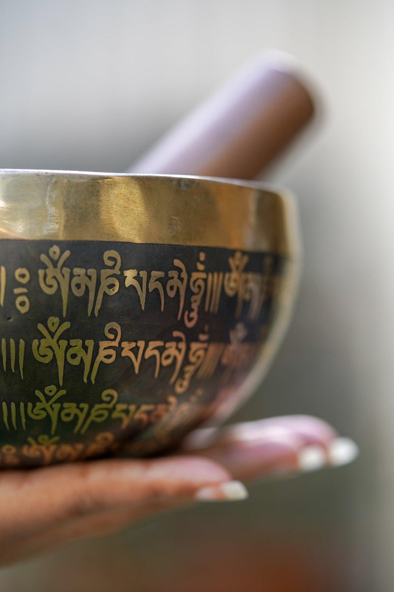 OM Mantra Singing Bowl - HimalayasShop