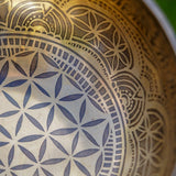 Flower of Life Singing Bowl - Handcrafted Tibetan Bowl