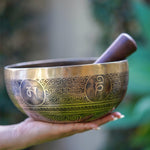 Flower of Life Singing Bowl - Handcrafted Tibetan Bowl