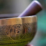 Flower of Life Singing Bowl - Handcrafted Tibetan Bowl