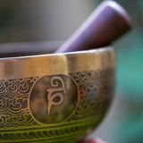 Flower of Life Singing Bowl - Handcrafted Tibetan Bowl