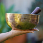Handmade Tibetan Full Moon Singing Bowl from Himalayas 