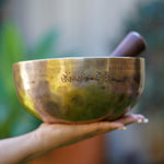 Handmade Tibetan Full Moon Singing Bowl from Himalayas 