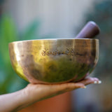 Handmade Tibetan Full Moon Singing Bowl from Himalayas 