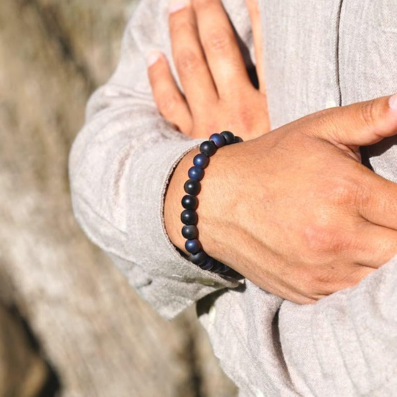Natural Stone Himalayas Wrist Bracelet being worn 