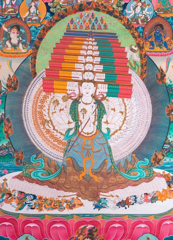 Sitatapatra thangka painting - Himalayas Shop